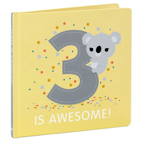 Three is Awesome! Birthday Book - Hallmark