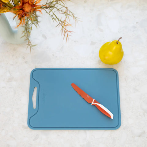 Silicone Cutting Board Sky Blue - Kiddikutter