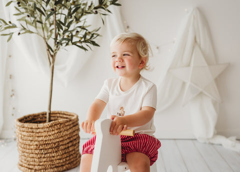 Linen Bloomers - Red Stripe - Child of Mine DISCOUNTED