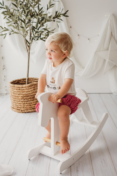 Linen Bloomers - Red Stripe - Child of Mine DISCOUNTED