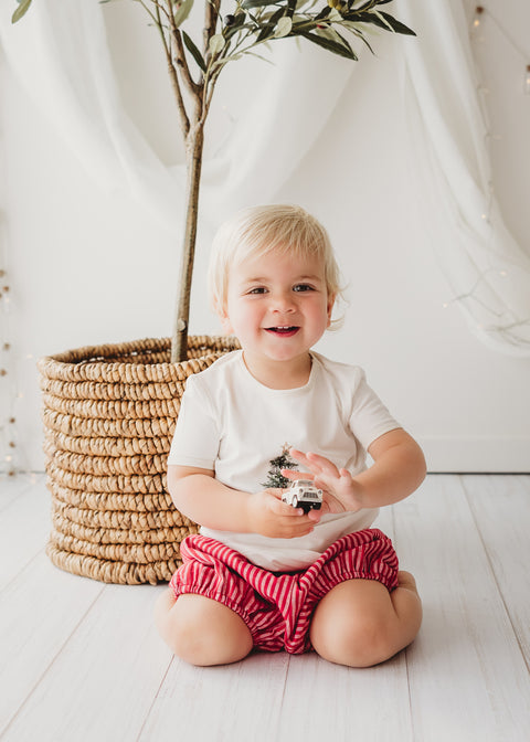 Linen Bloomers - Red Stripe - Child of Mine DISCOUNTED