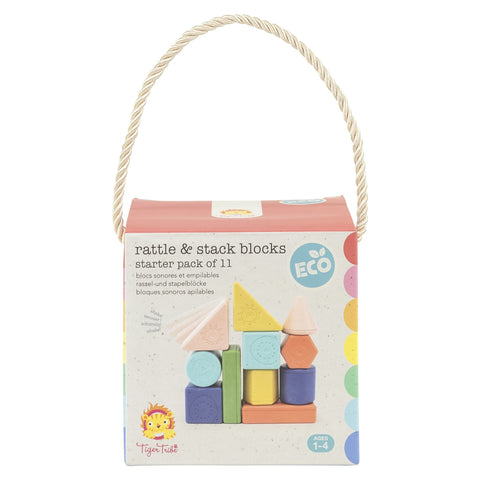 Rattle & Stack Blocks - Starter Pack Of 11 - Tiger Tribe