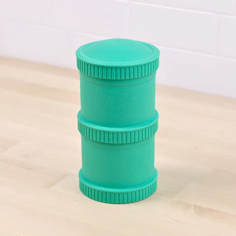 Snack stack 2 pods with lid Aqua - RePlay DISCOUNTED