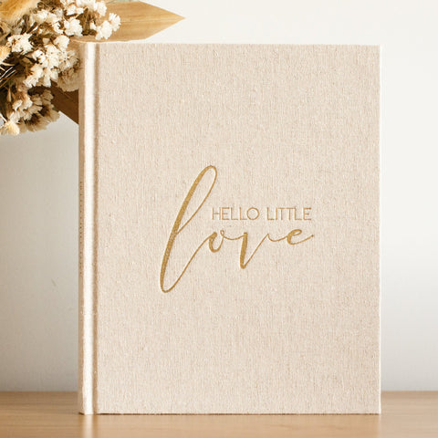 Hello Little Love - Baby Memory Book - Sand - Blossom & Pear