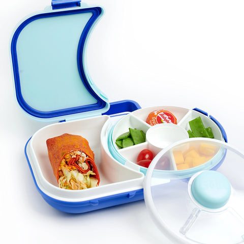 Lunchbox with Snack Spinner - Sage Green - Gobe Kids