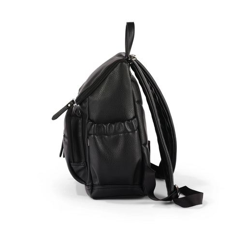 Mini Signature Backpack - Black Vegan Leather - OIOI