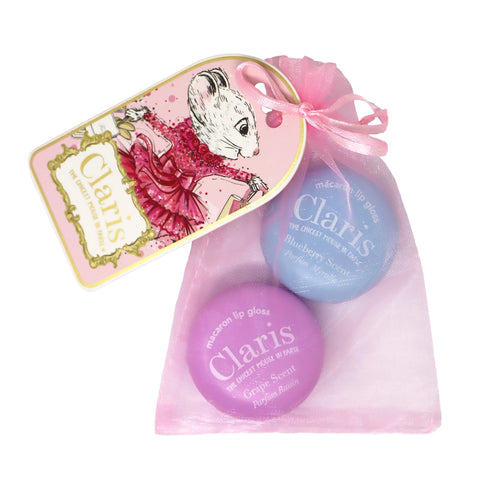 Claris Macaron Lip Gloss Set of 2 - Pink Poppy