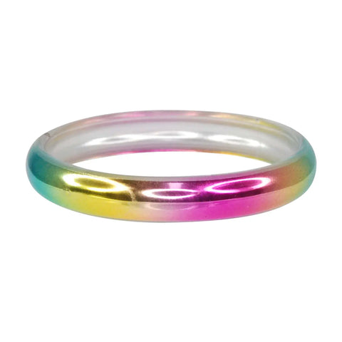 Metallic Rainbow Bangle - Pink Poppy