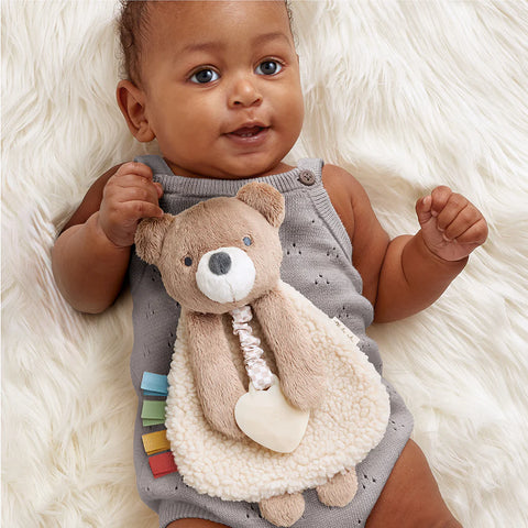 Ritzy Lovey Plush and Teether Toy | Brown Bear - Itzy Ritzy