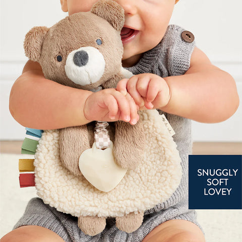 Ritzy Lovey Plush and Teether Toy | Brown Bear - Itzy Ritzy