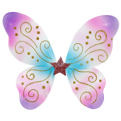 Fairy Butterfly Friends Rainbow Wire Wings - Pink Poppy