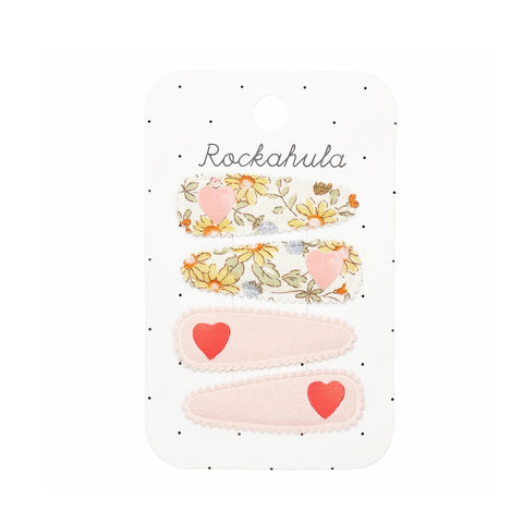 Bramble Heart Fabric Clip Set - Rockahula Kids