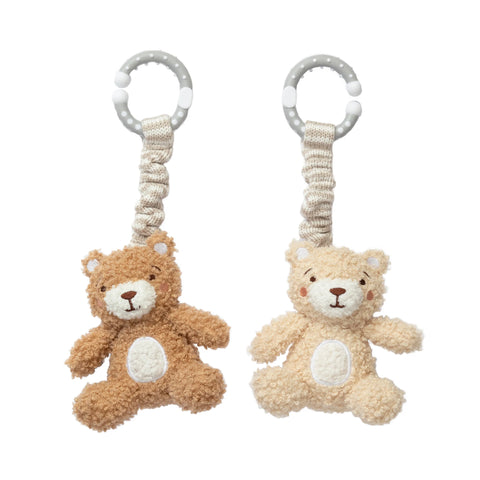 2pk Stroller Toys - Cuddly Bears - Living Textiles