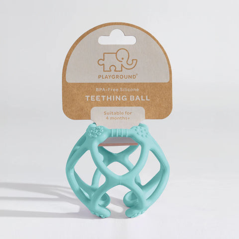 Silicone Teething Ball - Light Blue - Living Textiles