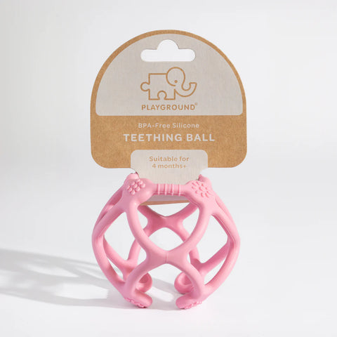 Silicone Teething Ball - Light Pink - Living Textiles