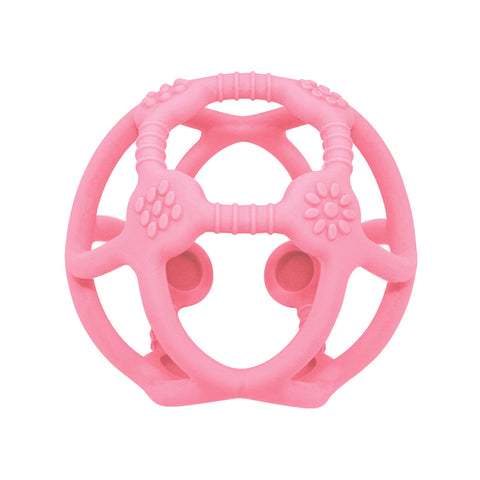 Silicone Teething Ball - Light Pink - Living Textiles