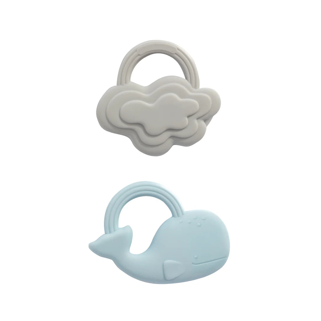 Silicone Teether - Whale & Cloud - 2pk - Living Textiles