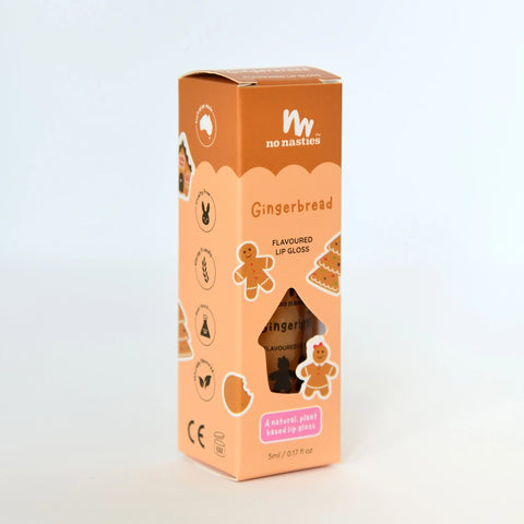 Gingerbread Natural Kids Lip Gloss Christmas - No Nasties