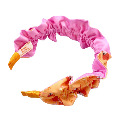 Emma Memma Reversible Headband  - Pink Poppy