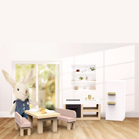 Doll House Kitchen + 1 Character - Speedy Monkey