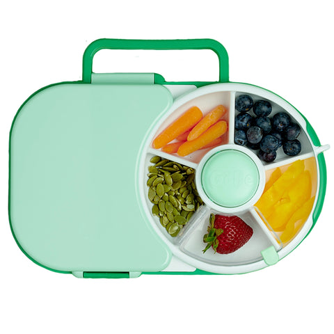 Lunchbox with Snack Spinner - Sage Green - Gobe Kids