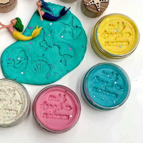 Mermaid Mint Glitter Playdough - Wild Dough