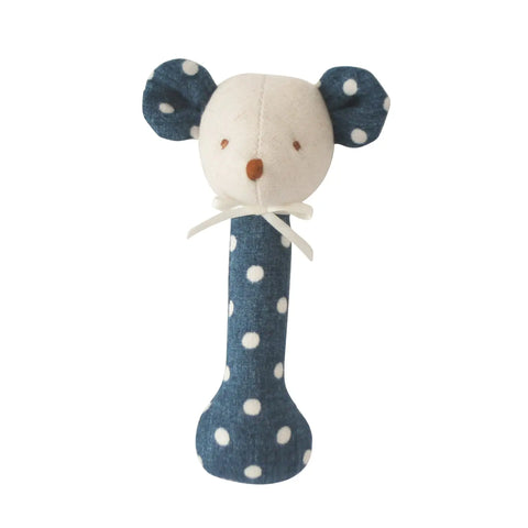 Mouse Stick Rattle Ocean Blue - Alimrose