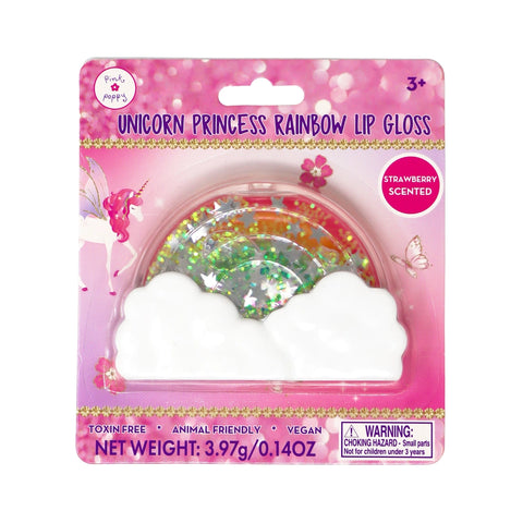 Unicorn Princess Rainbow Lipgloss - Pink Poppy