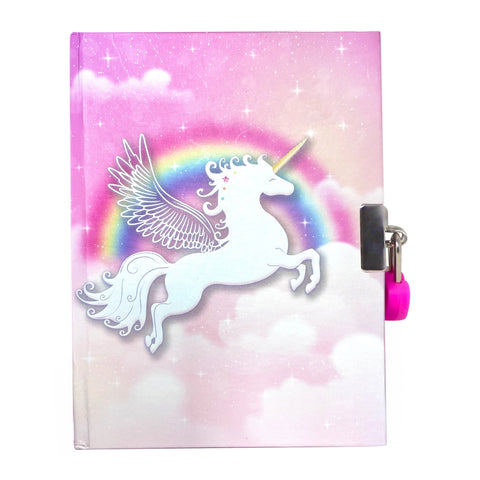 Unicorn Dreamer Strawberry Scented Lockable Diary  - Pink Poppy