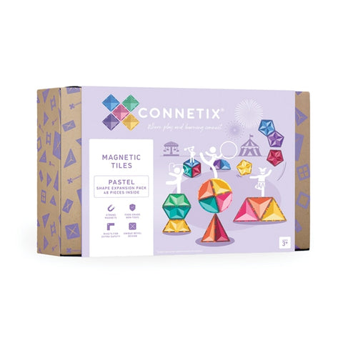 Pastel Shape Expansion Pack 48 pc - Connetix - STOCK DUE LATE SEPTEMBER