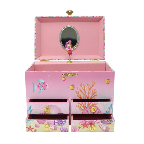 Enchanted Mermaid Musical Jewellery Box - Pink Poppy