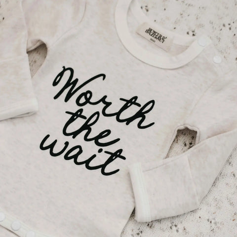 Worth the Wait Baby Suit - Bencer & Hazelnut