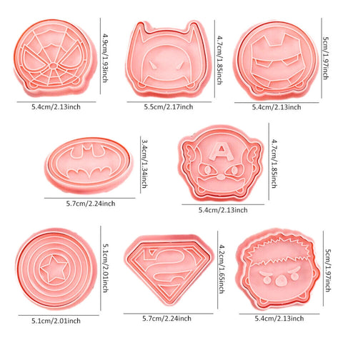 Cookie Mould Cutter - Superhero- 8 Pieces - Mum Made Yum