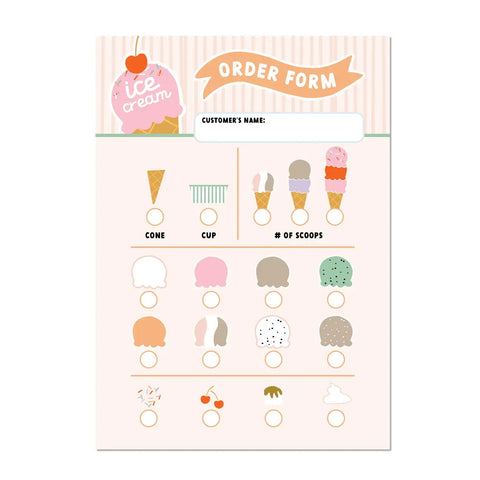 Ice Cream Shop Notepad - The Magic Playbook