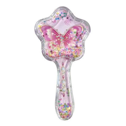 Enchanted Mermaid Dazzling Butterfly Hair Brush  - Pink Poppy