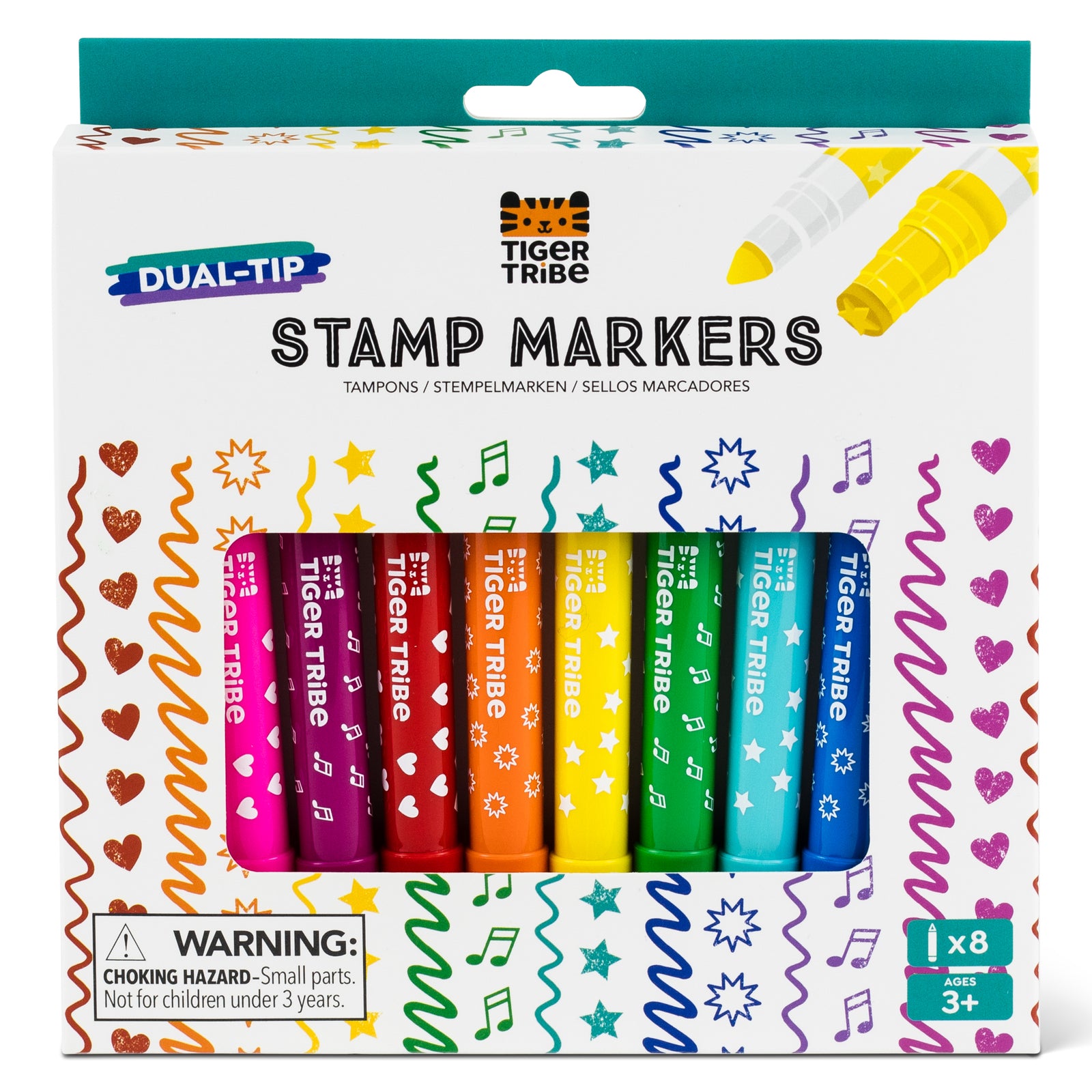 Dual-Tip Stamp Markers - Tiger Tribe