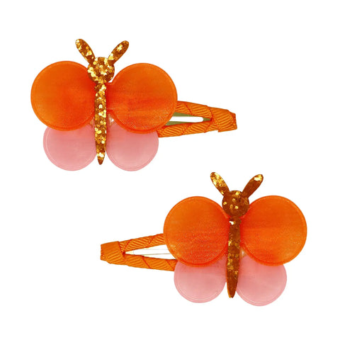 Emma Memma Butterfly Hair Clips - Pink Poppy