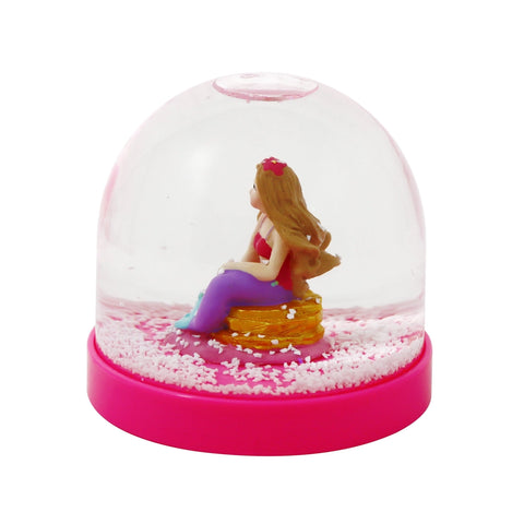 Mermaid Acrylic Snow Globe - Pink Poppy