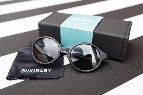 Baby T-Shades 0-2 Years with Adjustable Head Strap - Matte Black - BukiBaby Sunglasses