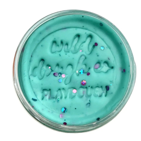 Mermaid Mint Glitter Playdough - Wild Dough