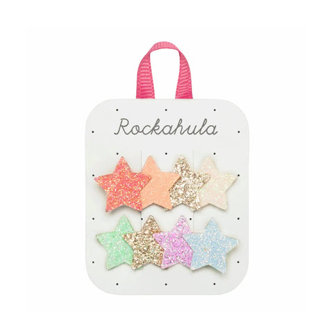 Rainbow Shimmer Star Clips - Rockahula Kids