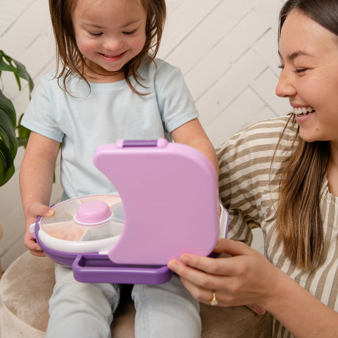 Lunchbox with Snack Spinner - Blueberry Blue - Gobe Kids