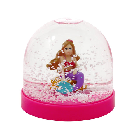 Mermaid Acrylic Snow Globe - Pink Poppy