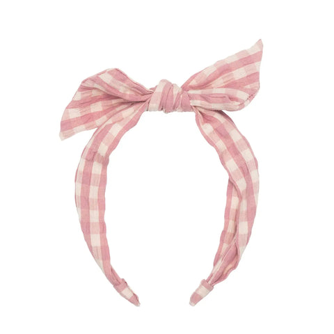 Taylor Gingham Tie Headband - Rockahula Kids