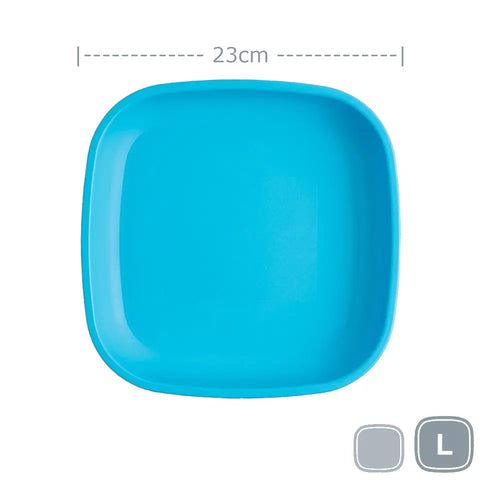 Large Flat Plate Sky Blue - Replay