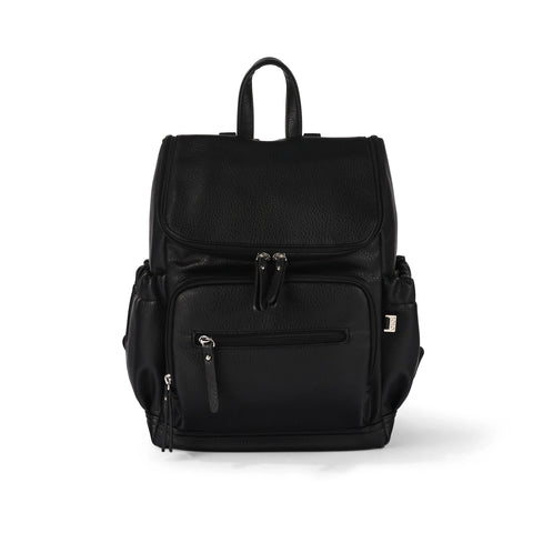 Mini Signature Backpack - Black Vegan Leather - OIOI