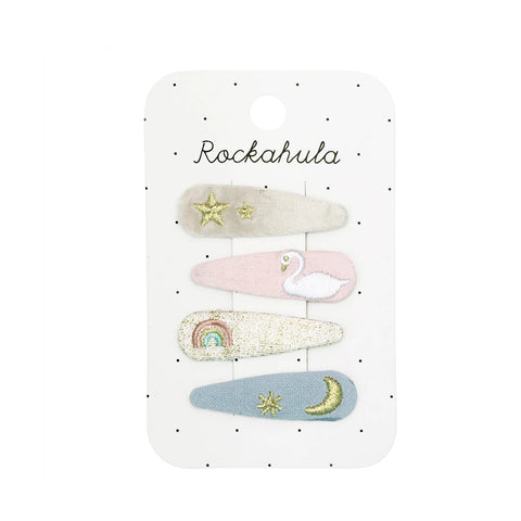 Enchanted Embroidered Clip Set - Rockahula Kids