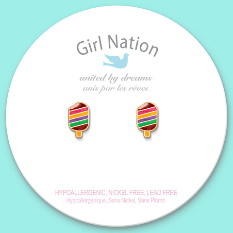 Rainbow Pop Cutie Stud Earrings - Girl Nation