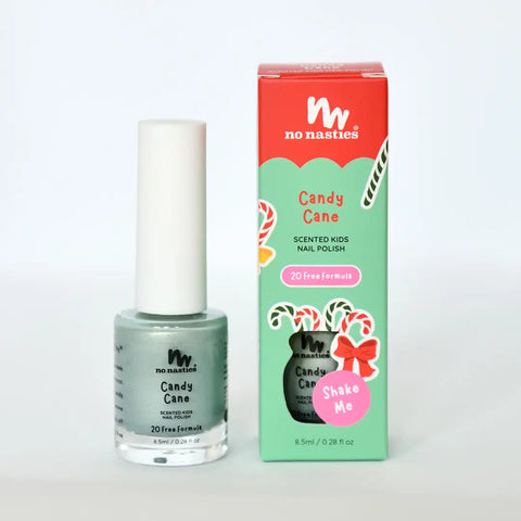 Candy Cane Water Based Scented Scratch Off Kids Nail Polish - No Nasties