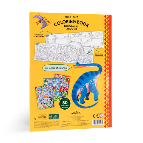 Fold Out Colouring Book – Dinosaur - Eeboo